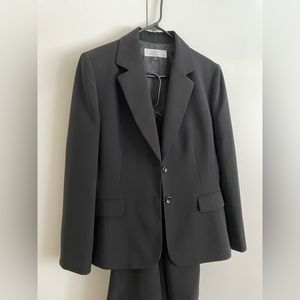 TAHARI ARTHUR S. LEVINE WOMEN'S WIDE LEG BLACK PANT SUIT SZ 12